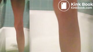 On my knees shitting