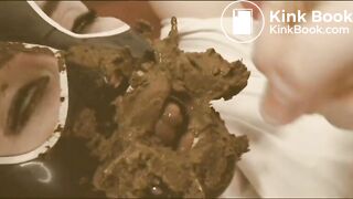 spider-gagged mouth full of creamy poo