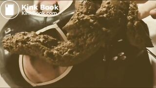 spider-gagged mouth full of creamy poo