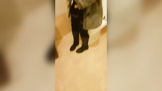 Filming my sister sitting on potty - Female Scat
