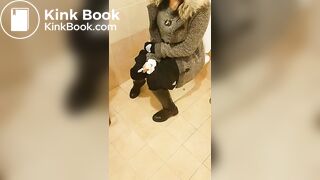 Filming my sister sitting on potty - Female Scat