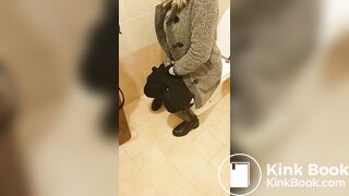 Filming my sister sitting on potty - Female Scat