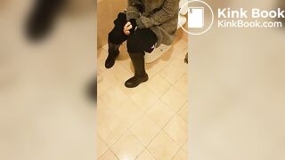 Filming my sister sitting on potty - Female Scat
