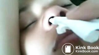 Sexy woman with sneezing fetish