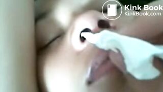 Sexy woman with sneezing fetish