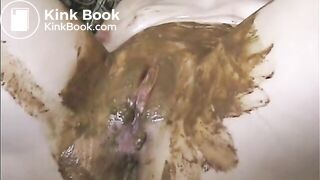 German BBW MILF Covers Her Twat In Runny Shit