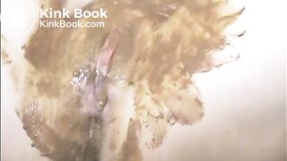 German BBW MILF Covers Her Twat In Runny Shit