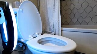 Filthy slut clean up her dirty ass with panties - Scat + Piss + Puke
