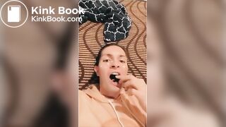 SIUE slut named Callie eats dog poop!