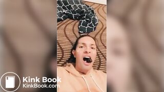 SIUE slut named Callie eats dog poop!