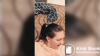 SIUE slut named Callie eats dog poop!