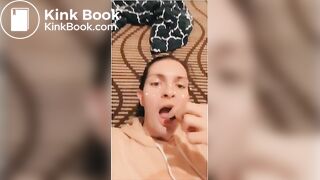 SIUE slut named Callie eats dog poop!