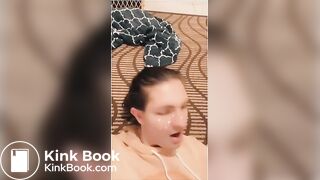 SIUE slut named Callie eats dog poop!