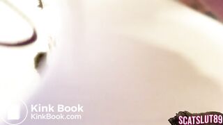 Trans Girl Shit Sliding on the Edge of the Tub