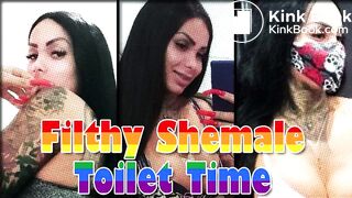 FILTHY SHEMALE - TOILET TIME