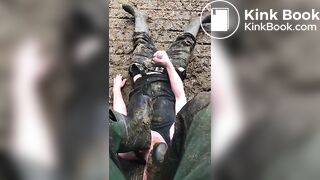 Faggot Trampled in Shit