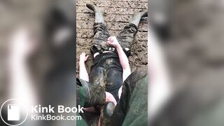 Faggot Trampled in Shit