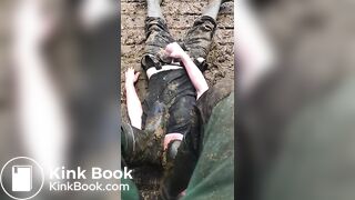 Faggot Trampled in Shit