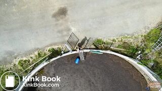 Christy Ley in the manure pit