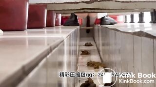 Beautiful women poop in the toilet