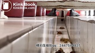 Beautiful women poop in the toilet
