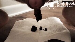 Chubby guy shits on the floor