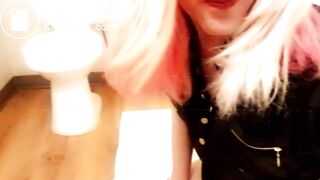 Trans Crack WHORE gives herself an ENEMA