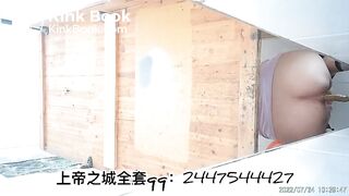 The girl excreted a lot in the toilet 002