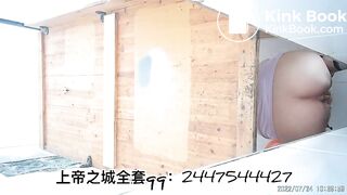 The girl excreted a lot in the toilet 002