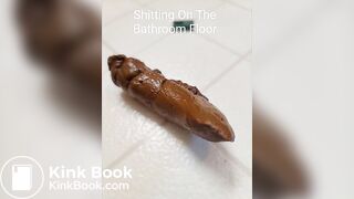 A peaceful poop on the bathroom floor