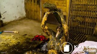 Betty Playing in Cow Scat