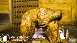 Betty Playing in Cow Scat