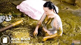 Betty Playing in Cow Scat