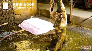 Betty Playing in Cow Scat