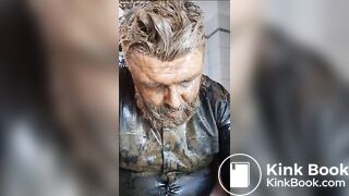 Full head shit smearing & dildo deep throat