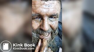 Full head shit smearing & dildo deep throat