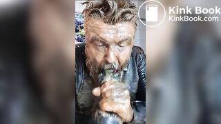 Full head shit smearing & dildo deep throat