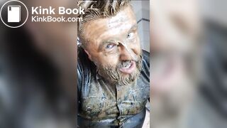 Full head shit smearing & dildo deep throat