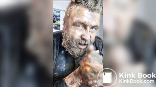 Full head shit smearing & dildo deep throat