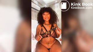 Caribbean Goddess unloads a thick juicy turd