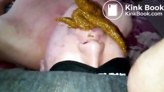 Shit And Piss In The Faggot's Mouth