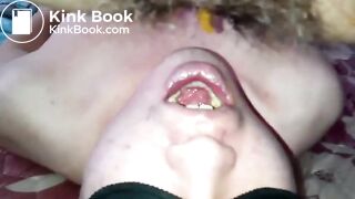 Shit And Piss In The Faggot's Mouth