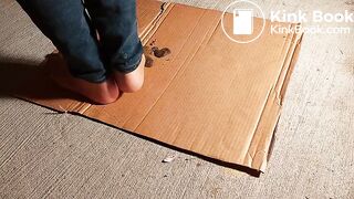 Very  nessy wife wash outside in pantyhose