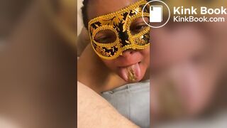 BLACK TOILET BITCH EATS FROM WHITE MASTERS ASS