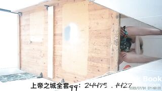 The girl excreted a lot in the toilet 002