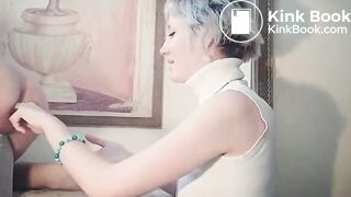 Blonde Whore Eats Shit From Man Ass (claim)