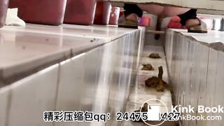 Beautiful women poop in the toilet