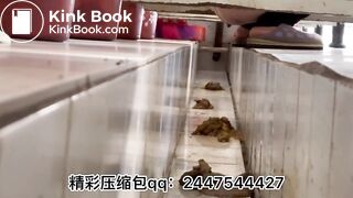 Beautiful women poop in the toilet