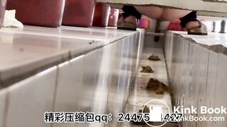 Beautiful women poop in the toilet