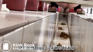 Beautiful women poop in the toilet